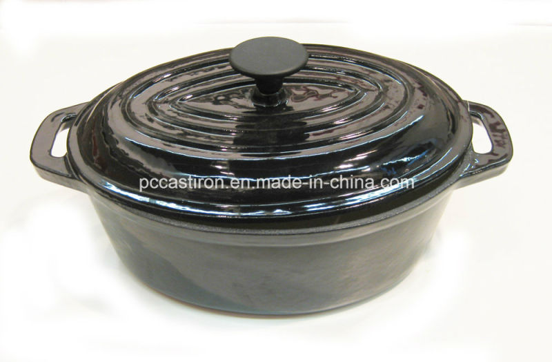 Staub Style Enamel Cast Iron Cookware Oval Shape Size 29X21cm