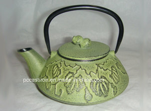 Green Cast Iron Teapot 0.6L