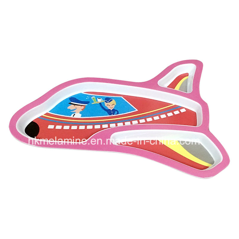 Kids Melamine Airplane Shaped Dinner Plate (PT180)