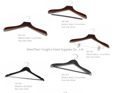 Hotel Luxury Suit Wooden Hangers with Bar