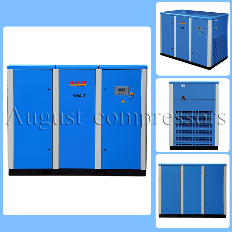 90kw/122HP August Variable Frequency Screw Air Compressor