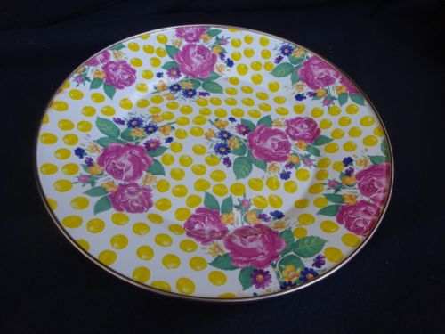 New Design Enamel Round Painted Plate Fruit Dish