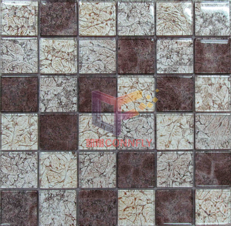 Gold Leaf Crystal Mosaic Glass Mosaic Tile (GF251)