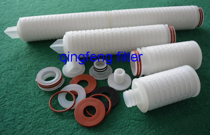 10'' 20 Inch PTFE Pleated Filter Cartridge 0.2um 0.45 Micron for Food & Beverage Industry