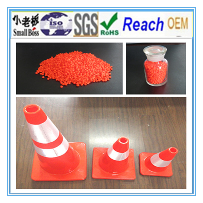 Orange Construction PVC Material Cones Granules