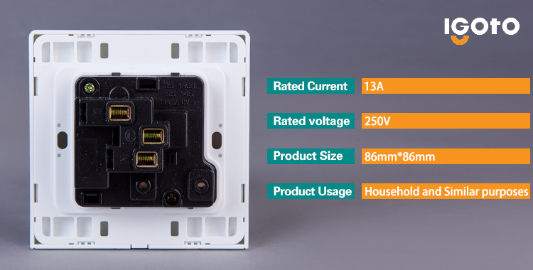 1 Gang Switched Socket PC Material