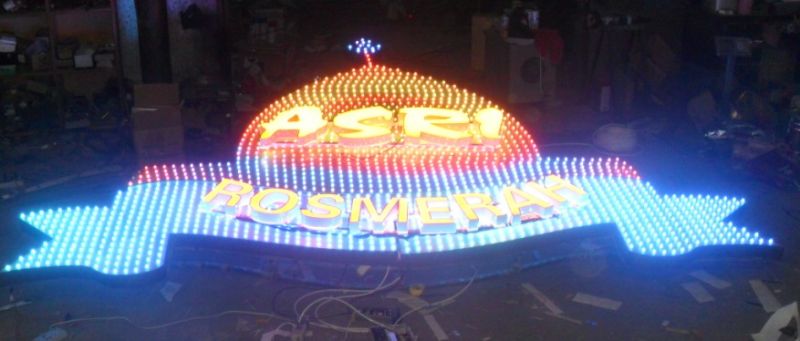 Stainless Steel Punched Channel Letter with RGB LED Lighting (FLC-09)