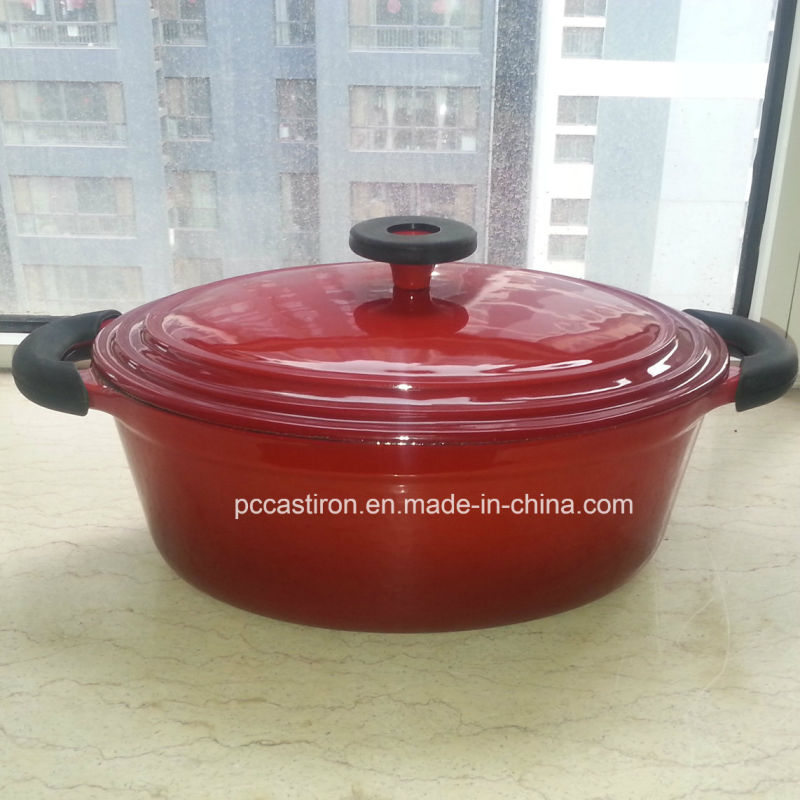 LFGB, CE, FDA, SGS Qualified Cast Iron Oval Casserole with Enamel Coating