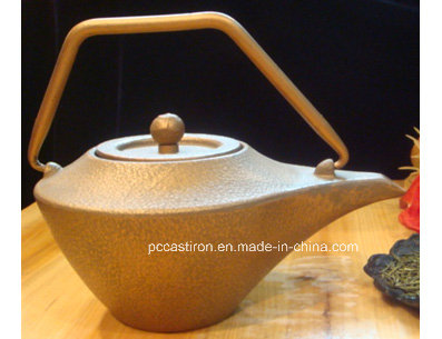 Embossed Cast Iron Teapot 0.8L