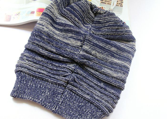 Womens Autumn Winter Warm Knitted Slouchy Cross Caps Beanie Braided Twisted Cable Hat (HW109)