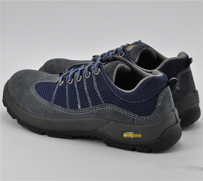 Blue Suede Leather Protetive Safety Shoes Ufa103