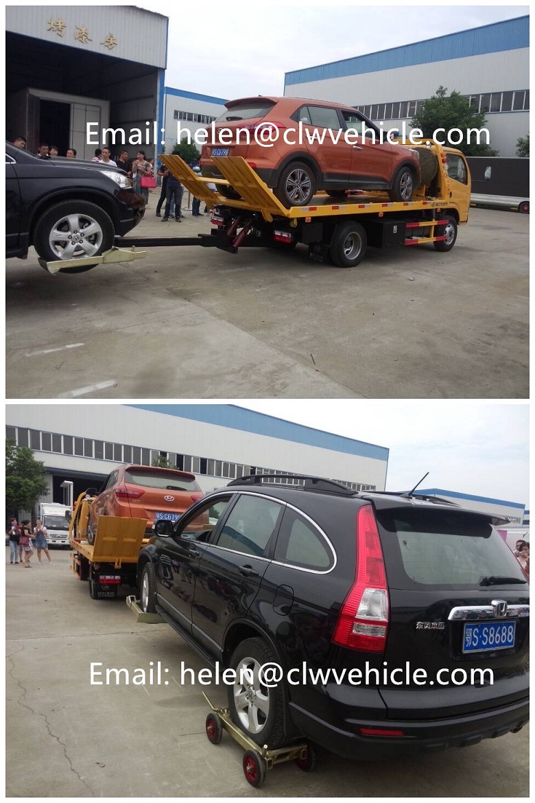 Dongfeng 4X2 3tons Flatbed Towing Truck, 4t Tow Truck for Sale