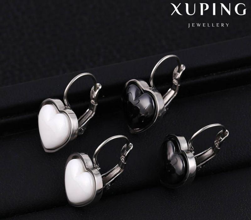 91782 Fashion Elegant Ceramic Heart-Shaped Jewelry Earring Clip