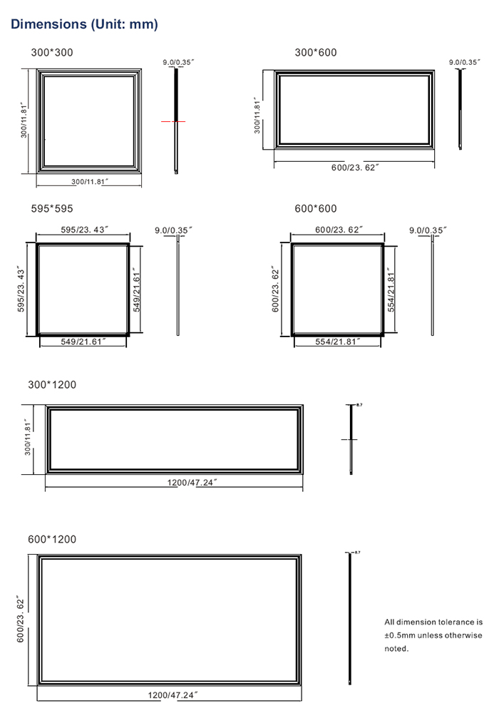 Signcomplex 4014 LED Panel 18W Dimmable, LED Ceiling Light in Home with Ce RoHS