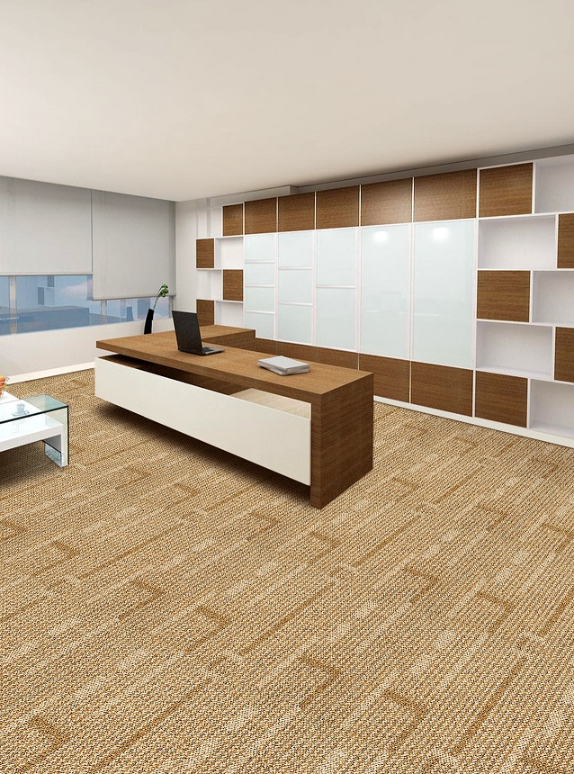 Nylon Jacquard Office Modular Carpet Tiles with PVC Backing