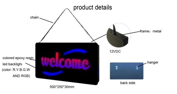 LED Sign Flower Open