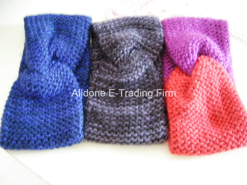 New Design Fashion Ladies Hand Knitted Headband Neckwarmer Turban