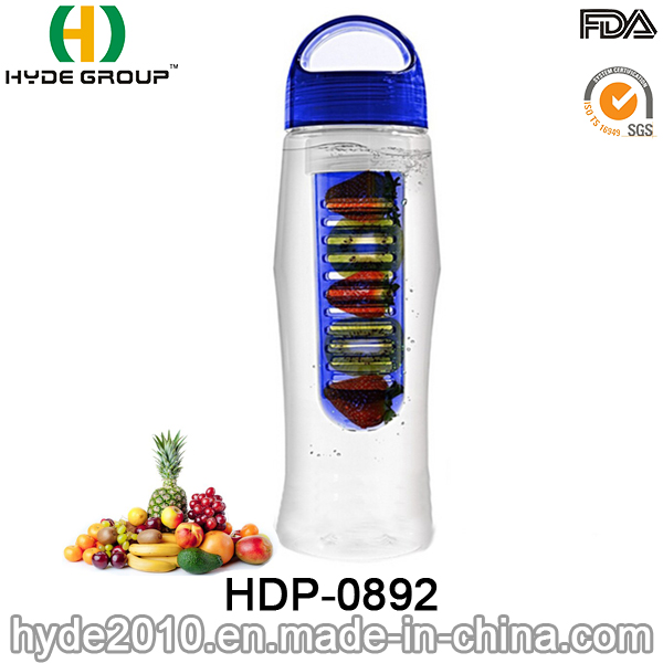 750ML BPA Free Tritan Fruit Infuser Water Bottle, Plastic Fruit Infusion Bottle (HDP-0892)