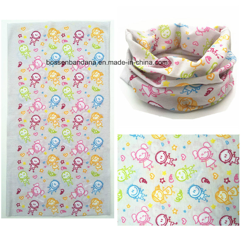 Promotional Cartoon Customized Printing Kids Neck Tube Scarf