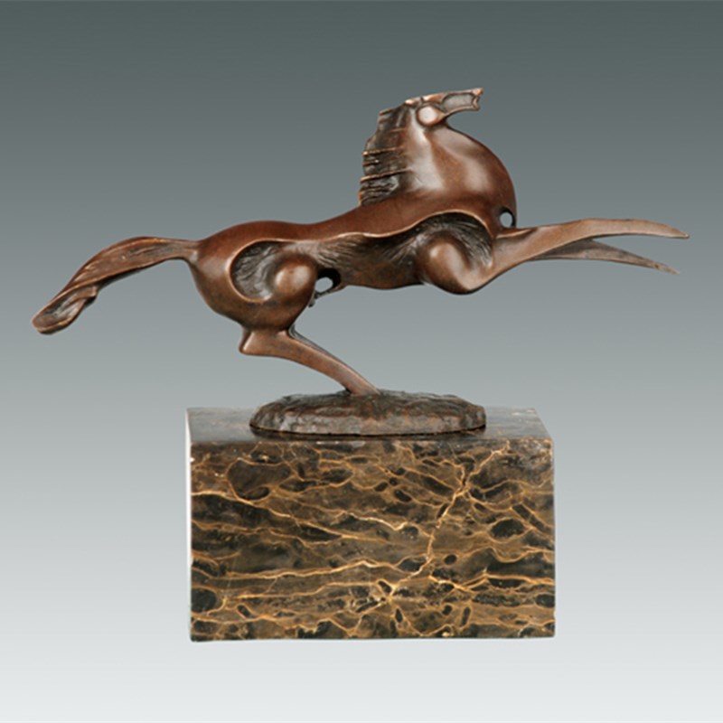 Animal Bronze Sculpture Small Flying Horse Decor Brass Statue Tpal-310