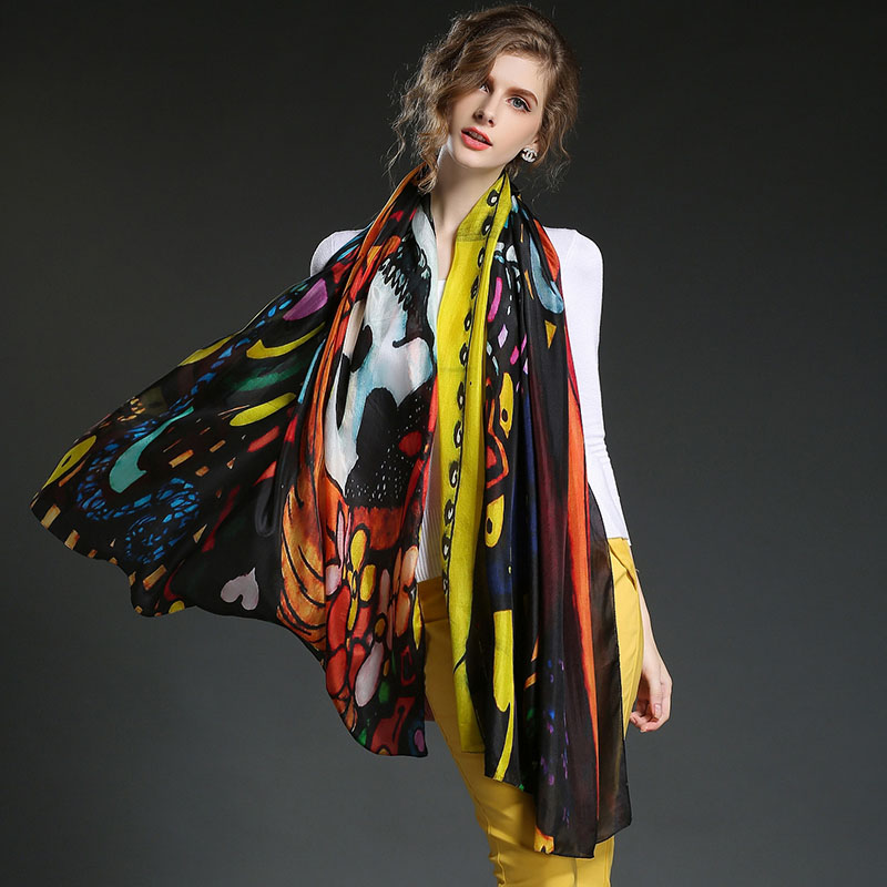 Colorfull Scarf Sexy Girl Silk Scarves