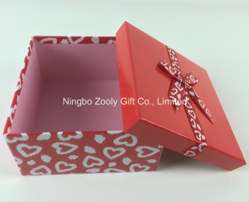 Custom Printing Ribbon Round Heart-Shaped Square Mixed Paper Gift Boxes Set