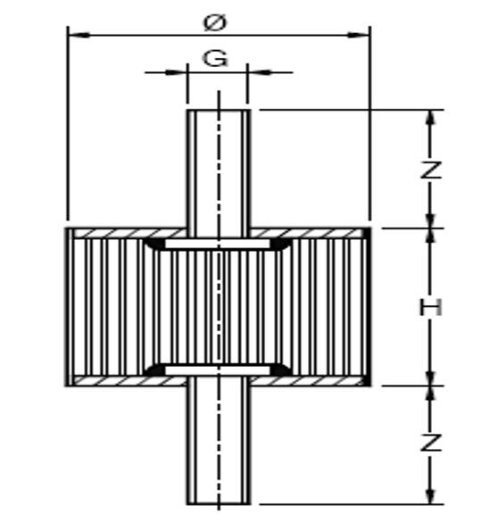 Antivibration Mountings with a Fastening Screw (DR-Z0279)