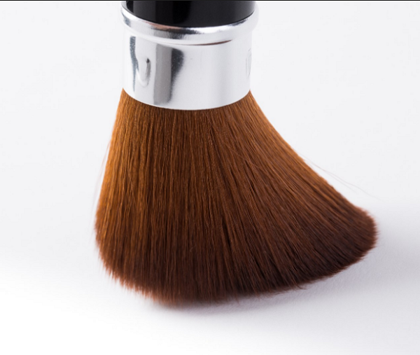 Single Synthetic Brown Hair Black Ferrule Kabuki Cosmetic Brush