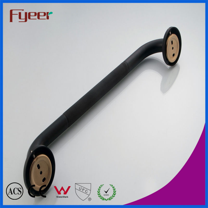 Fyeer Black Series Bathroom Accessory Brass Antislip Safety Grab Bars