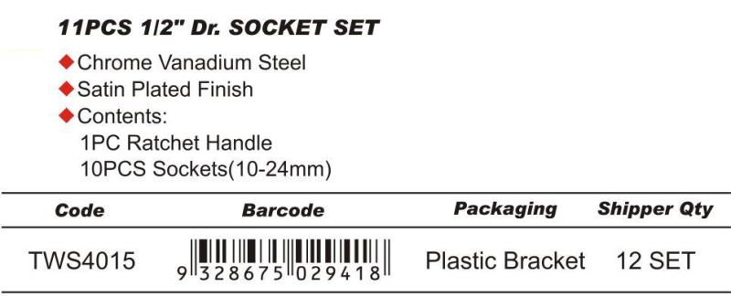 Dr. Socket Set Hand Tools OEM/DIY High Quanlity Ratcheting Drive