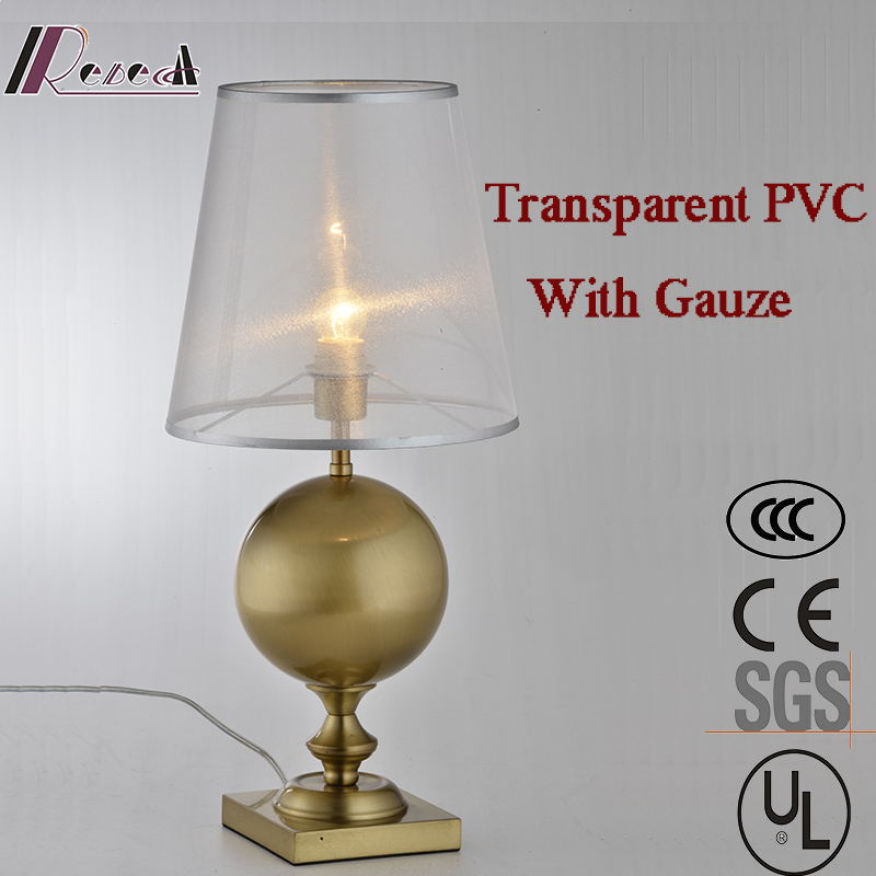 American Decorative Iron Table Lamp with Translucence Guaze Shade