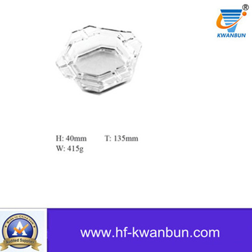 High Quality Glass Ashtray Clear Glass Square Ashtray Tableware Kb-Hn01319