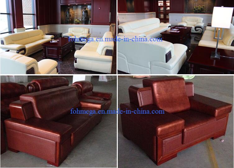 Tan Color Sofa Waiting Room Sofa Lobby Sofa (FOH-8086)