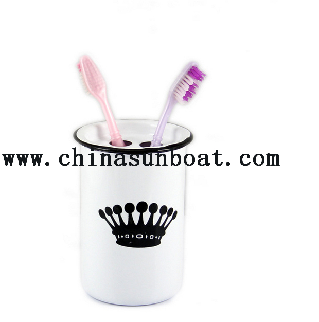 Promotional Enamel Toothbrush Cup