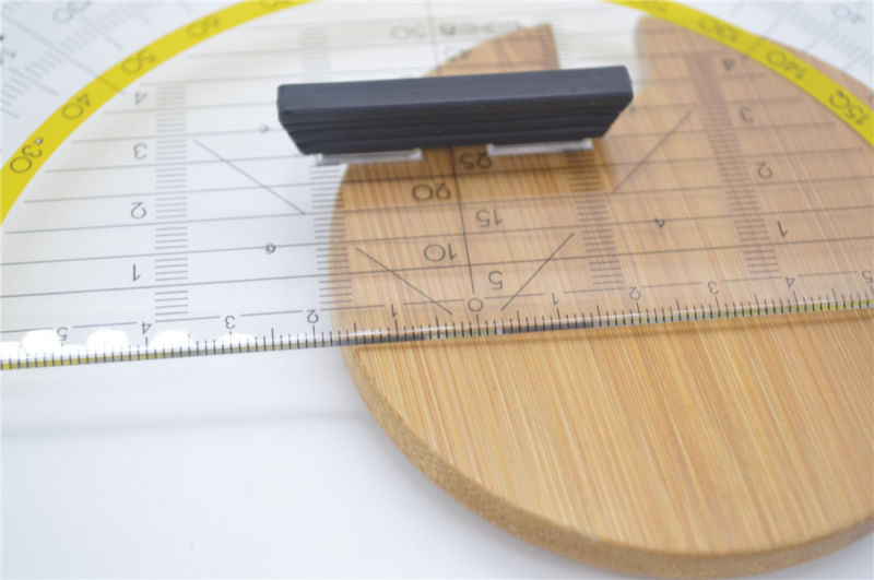 Multifunctional Protractor and Triangular Ruler with Handle for Office Stationery