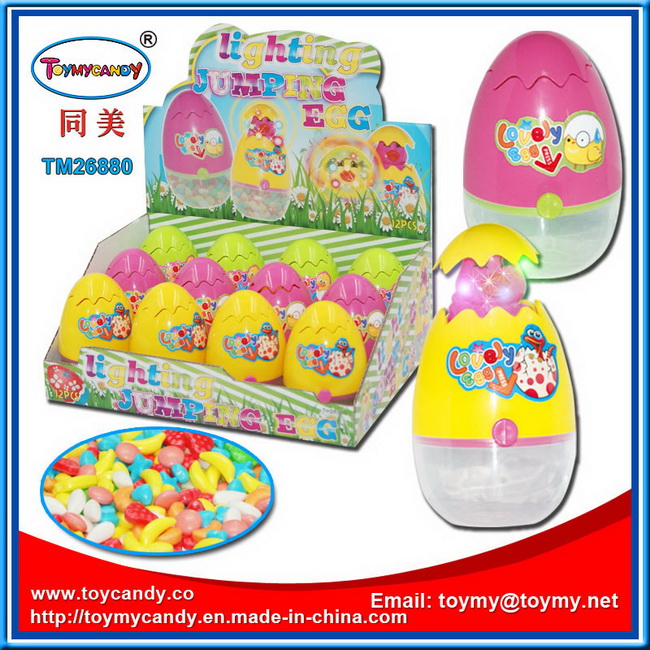 Plastic Decoration Easter Egg Toy with Candy