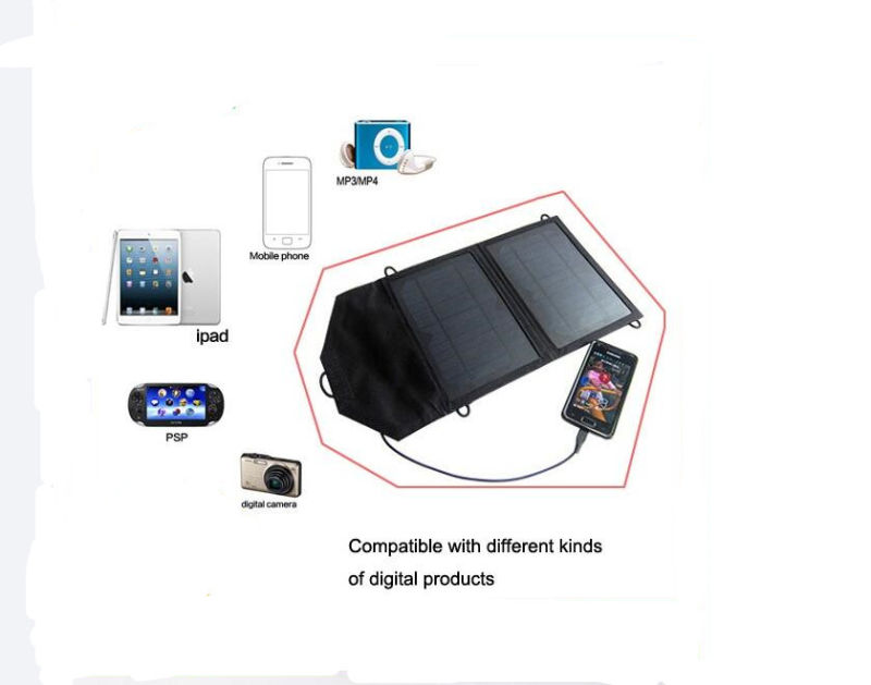 7W Foldable Solar Charger for Mobile Phone