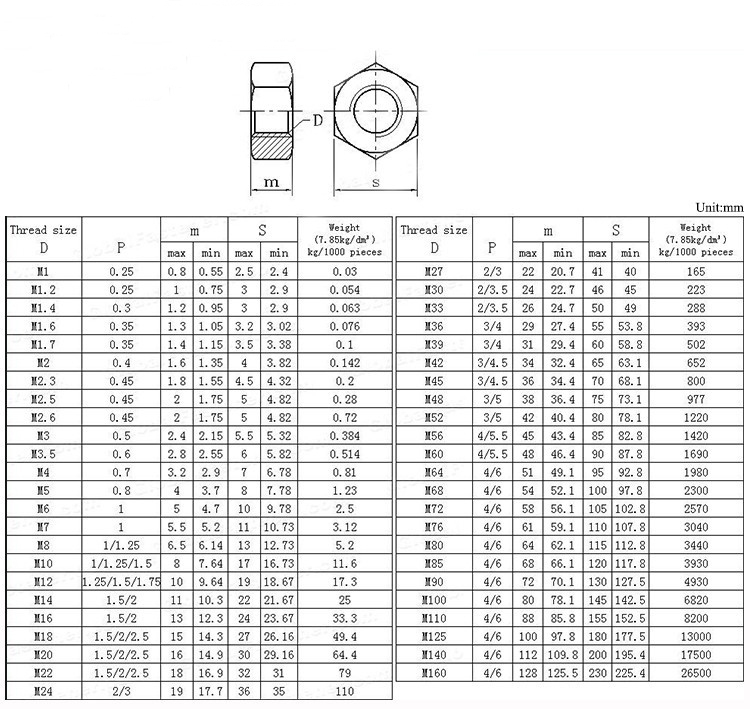 DIN Standard Stainless Steel Square Nut