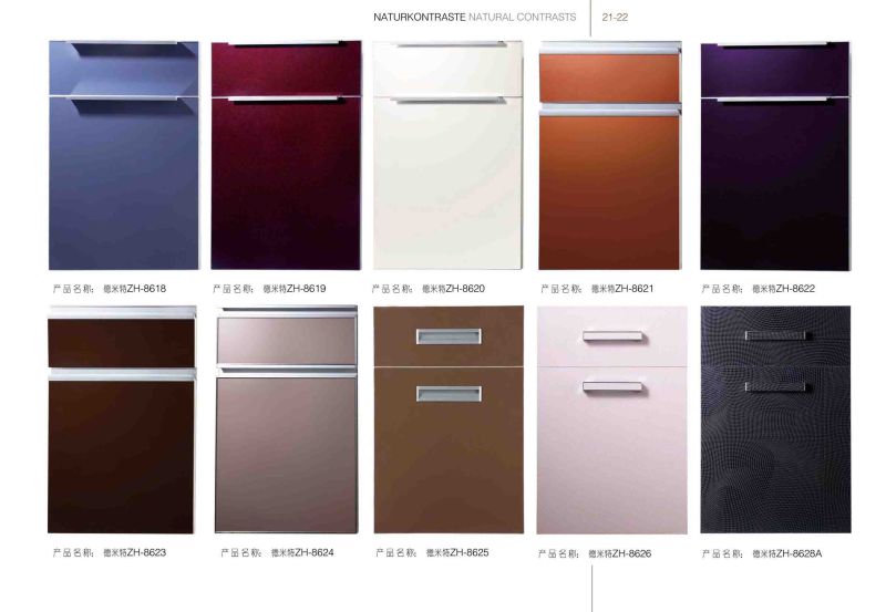 High Gloss Acrylic Kitchen Cabinet Door with Edge Banding (zhuv)