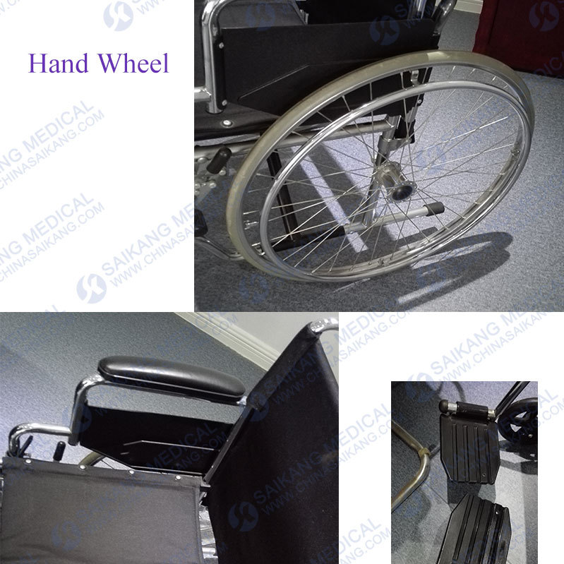 Price of Powder Coating Steel Frame Wheelchairs (CE/FDA/ISO)