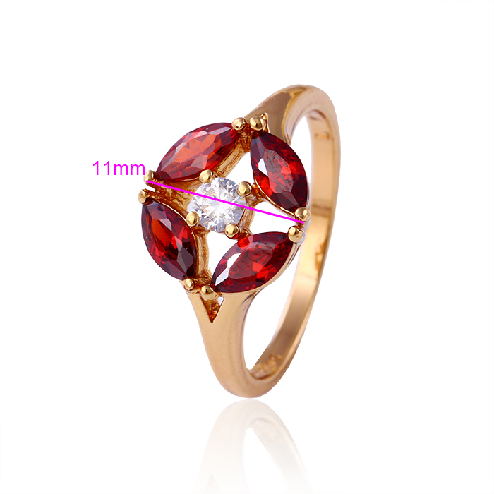 11722 Hot Selling Good Qualitty 18k Gold-Plated Crystal Fashion Jewelry Ring for Women's Best Gifts