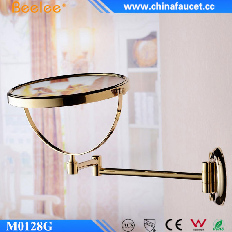 Brass Two Way Golden Wall Mounted Flexible Mirror