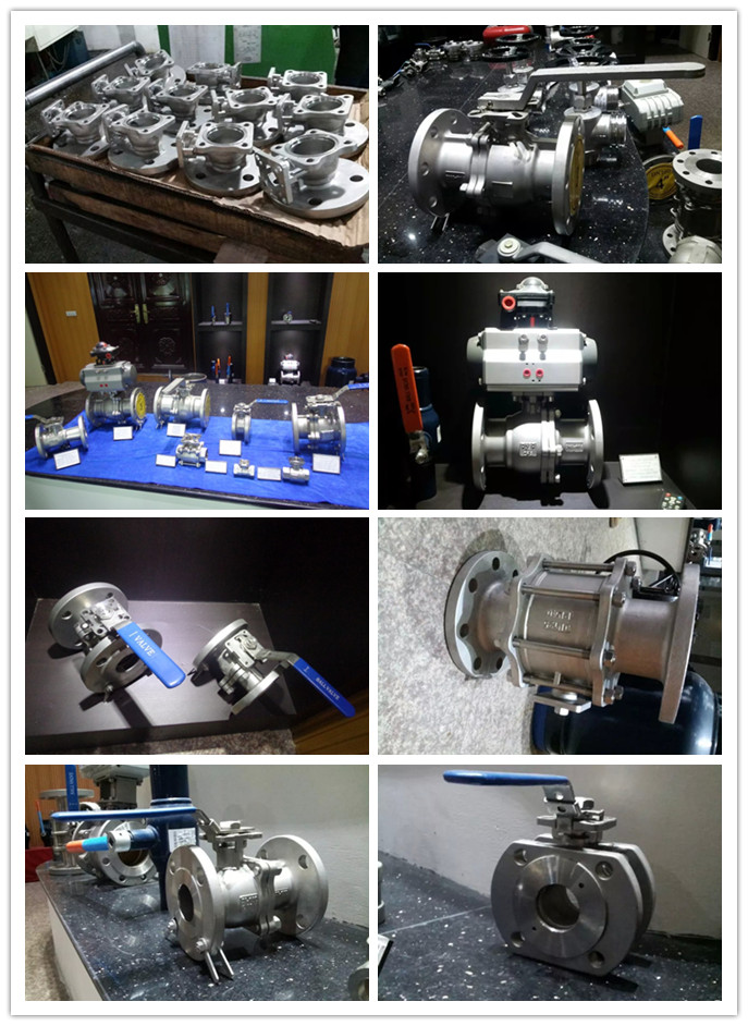 3PC Carbon Flanged Manual Ball Valve Dn15~Dn 100