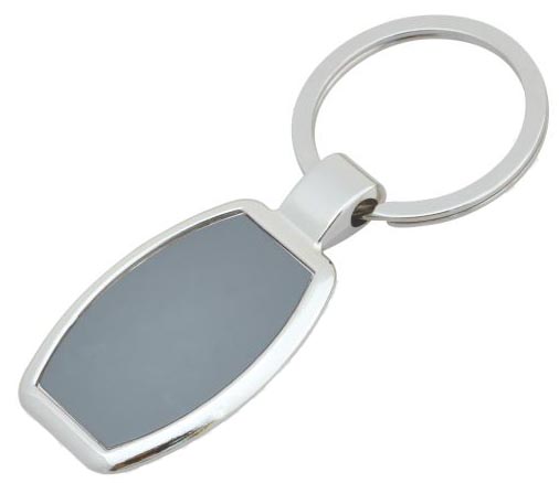 Leather Key Ring, Laser Logo on Metal Keychain (GZHY-KA-008)