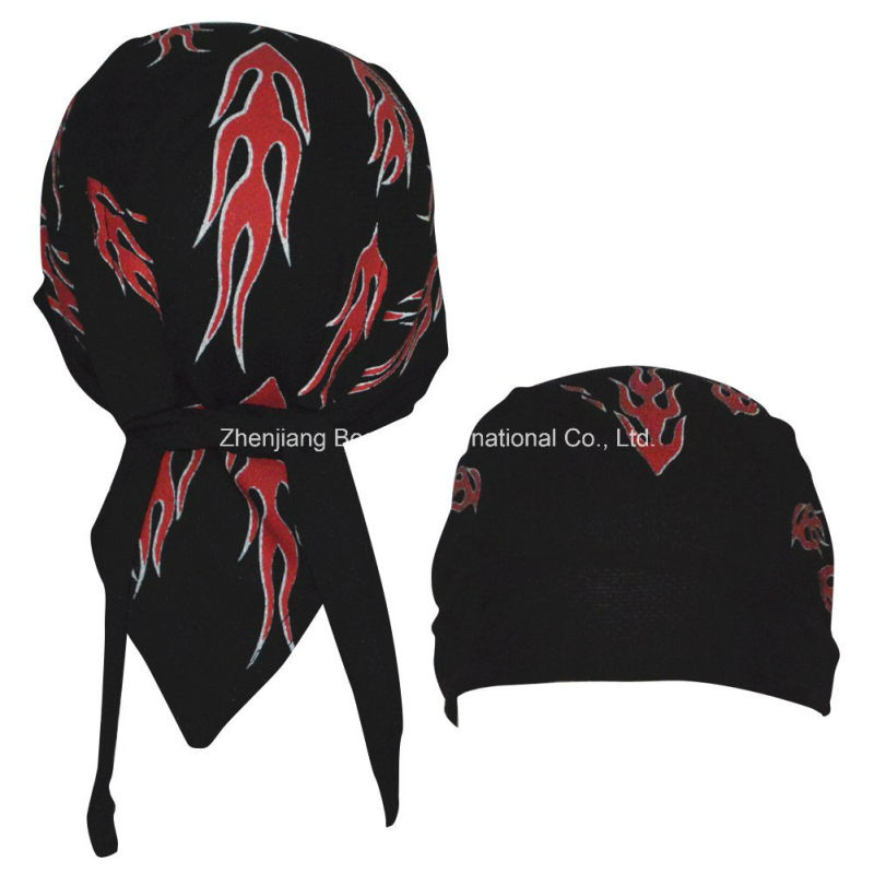 OEM Produce Customized Logo Printed Promotional Biker Snowboard Bandana Skull Caps Head Wrap