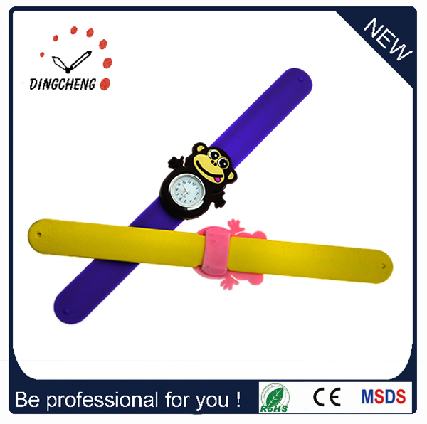 China Suppliers Slap Band Colorful Cute Children Silicone Watch Kids Slap Watch