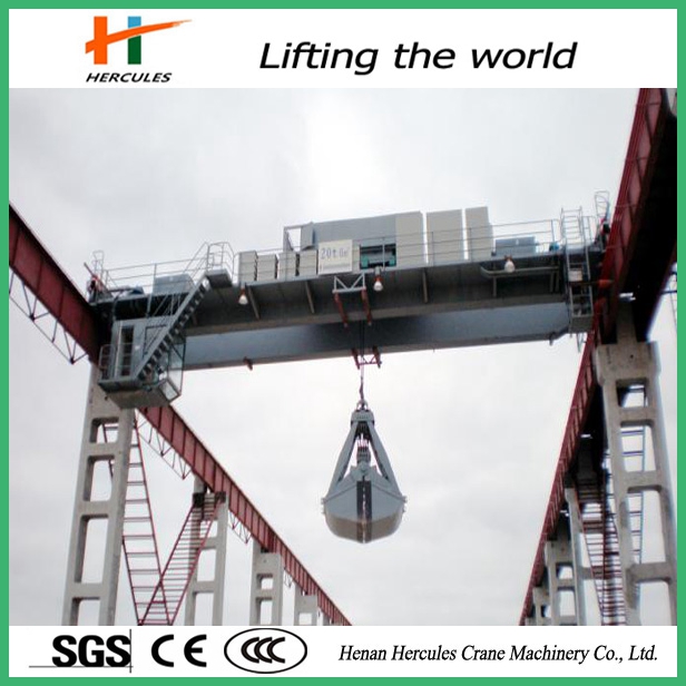 Double Girders Overhead Travelling Crane with Grab