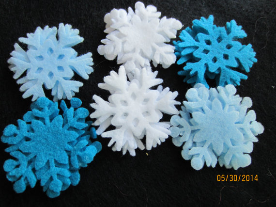 Felt Snow Flakes in Any Color