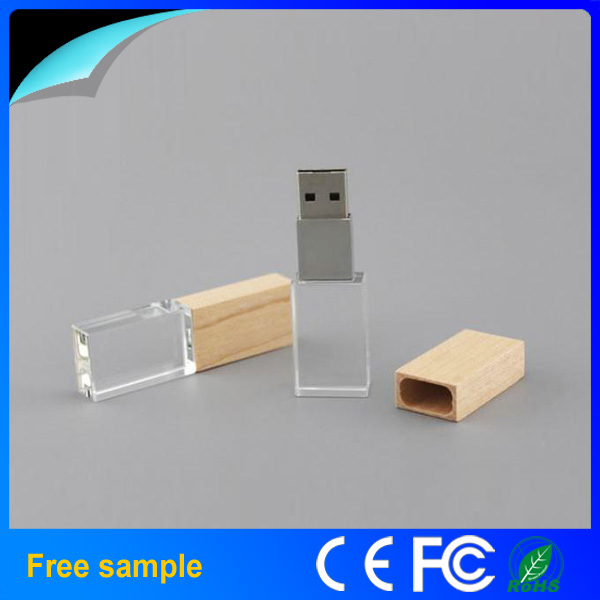 Full Capacity 1GB-64GB Crystal USB Flash Driver 2.0 USB Memory