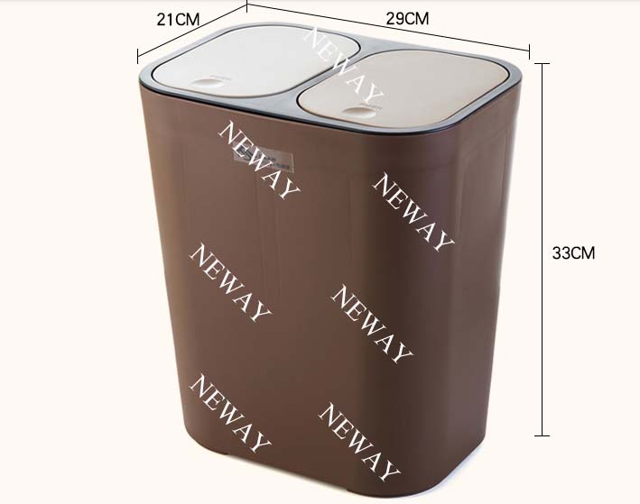 New Style Double Lids Plastic Waste Bins